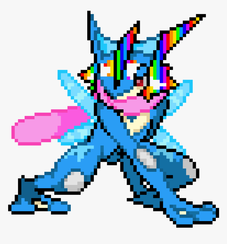 Ash Greninja Pixel Art , Png Download, Transparent Png