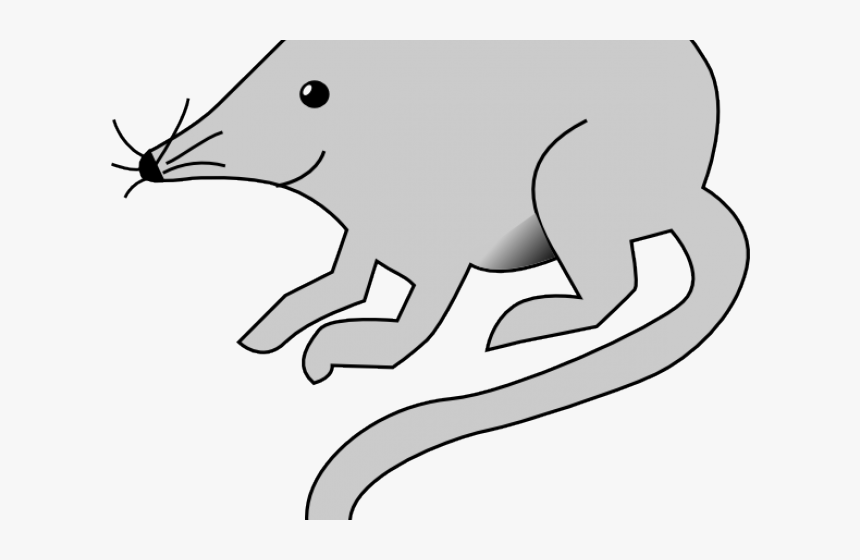 Rat Mouse Clipart White - Cartoon Mouse Transparent Background, HD Png Download