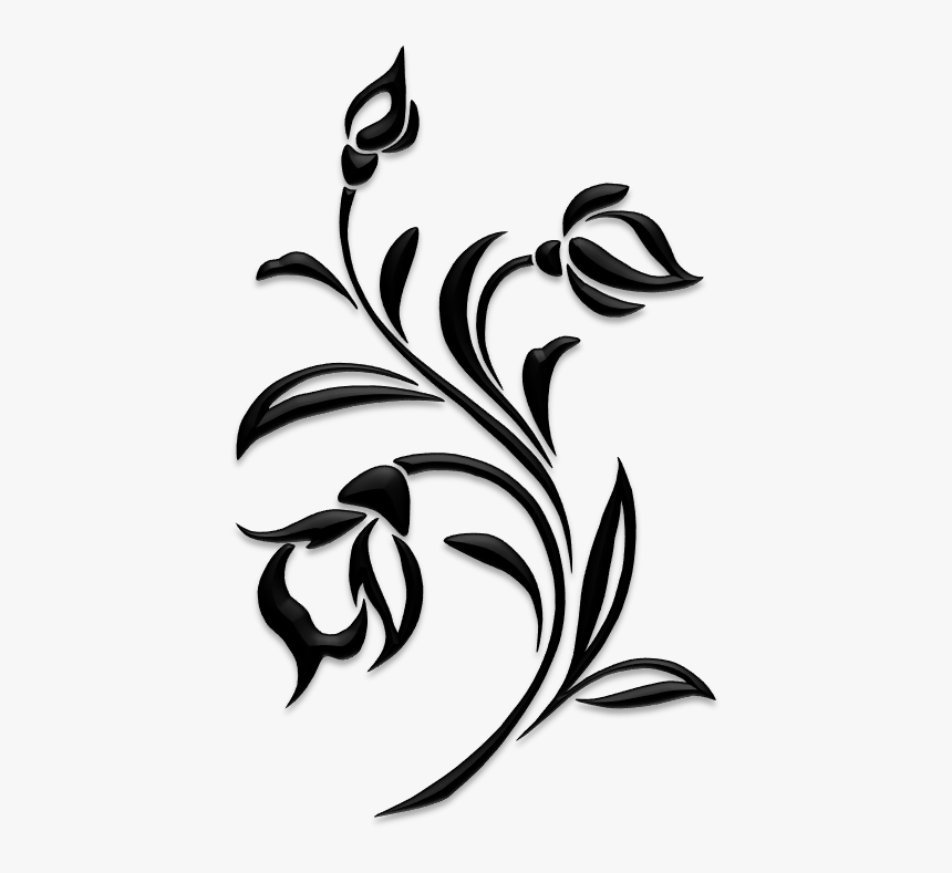 Flower Silhouette Png, Transparent Png