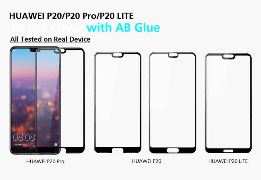 P20 Full Glue Glass, HD Png Download