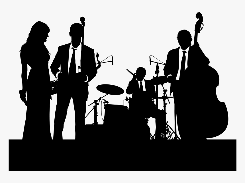 Musical Ensemble Image Clip Art Vector Graphics - Jazz Silhouette, HD Png Download