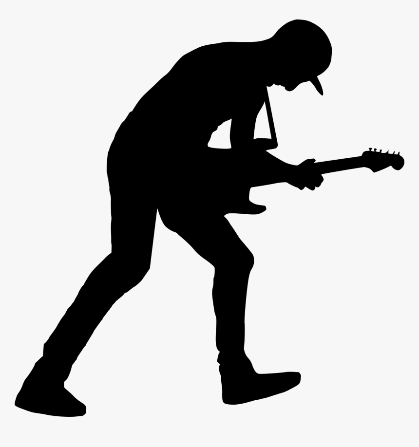 Musician Clipart Silhouette - Guitar Player Silhouette Png, Transparent Png