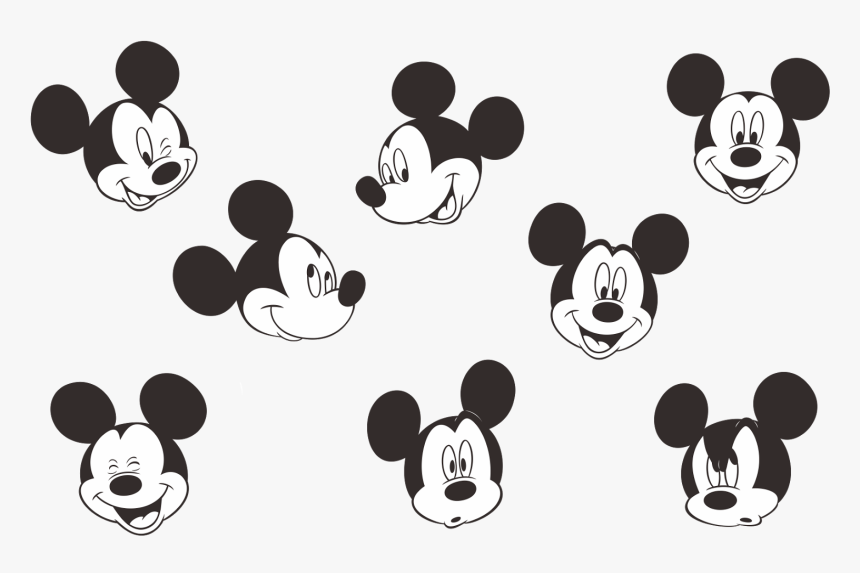 Mickey Mouse Logo Vector Download Free - Small Mickey Mouse Face, HD Png Download