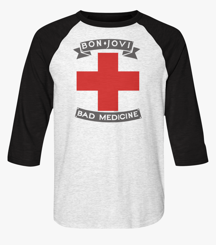 Bad Medicine Bon Jovi Raglan Baseball Shirt - Bon Jovi Bad Medicine T Shirt, HD Png Download