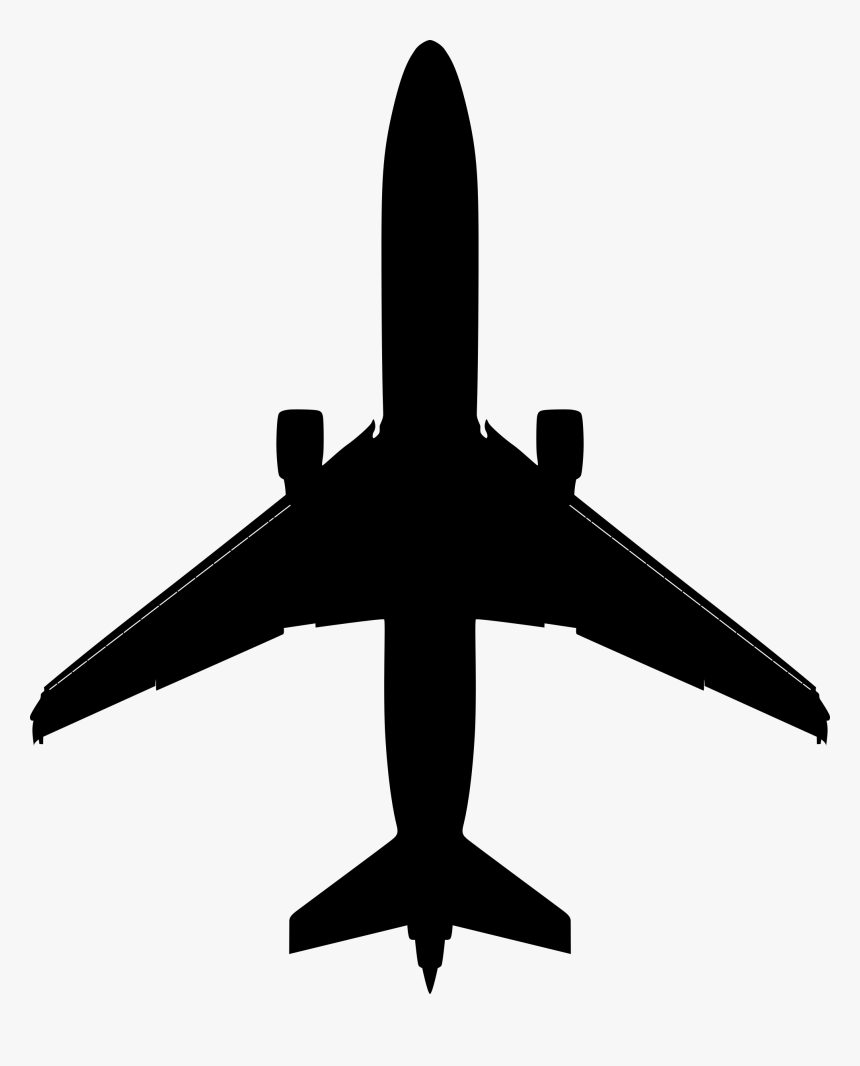 Clipart Black Plane, HD Png Download