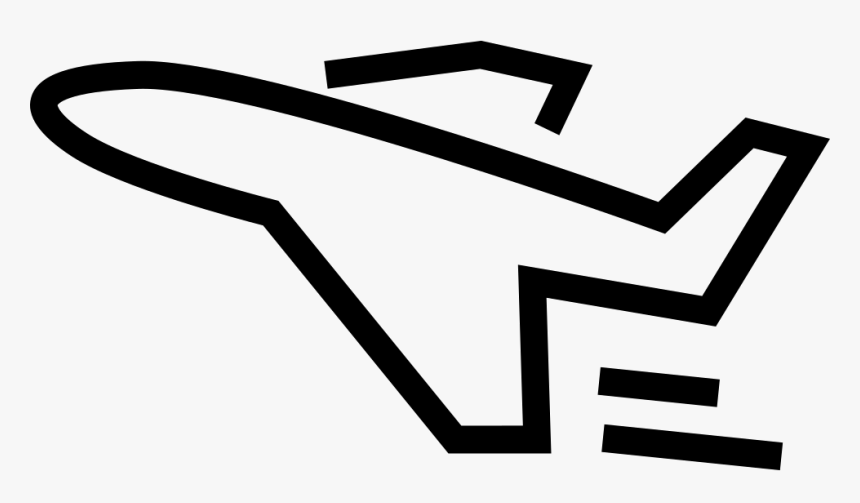 Airplane Outline Pointing Left - Logo De Avião Png, Transparent Png