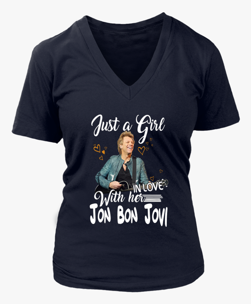 Just A Girl In Love With Her Jon Bon Jovi Shirt - Active Shirt, HD Png Download
