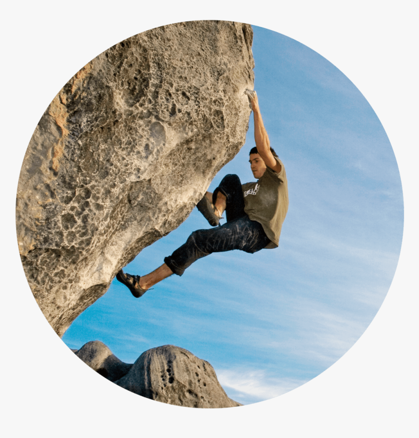 Transparent Person Rock Climbing - Climbing, HD Png Download