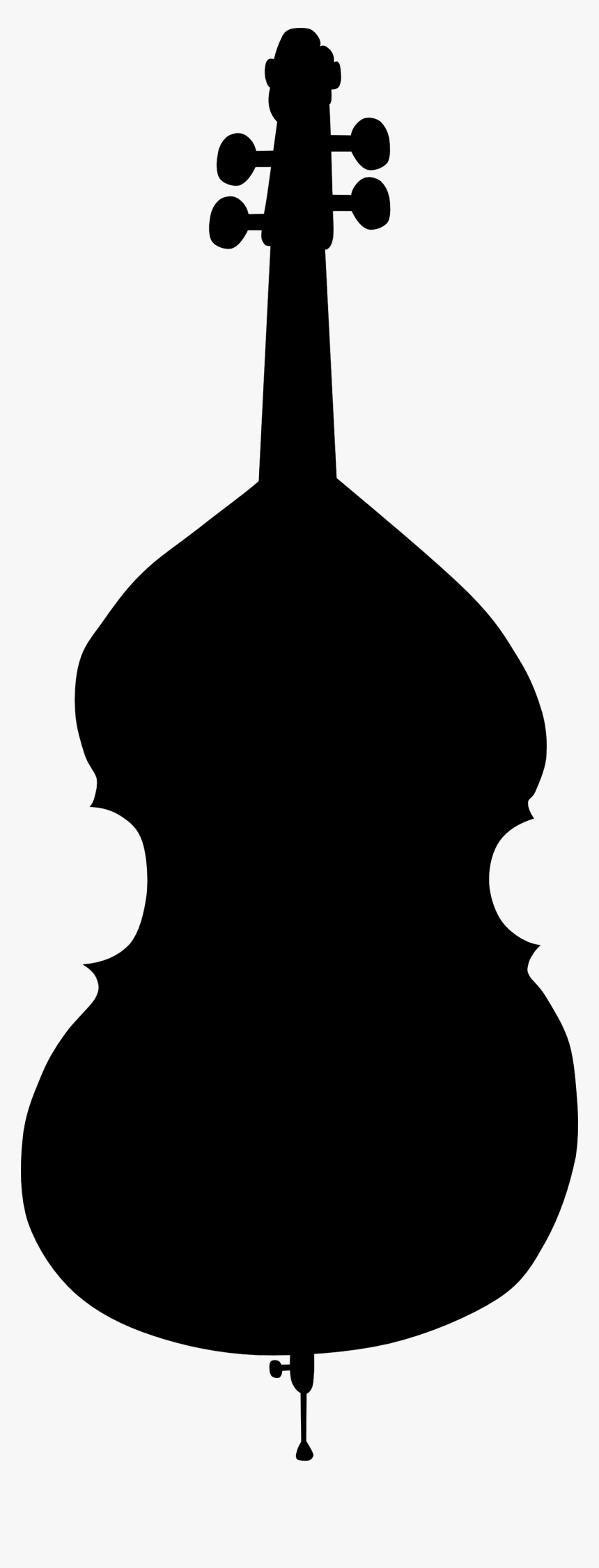 Instrument Music Cello Free Picture - Bass Instrument Silhouette, HD Png Download