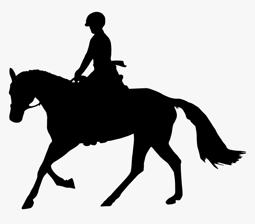 Horse Equestrian Silhouette Clip Art - Horse And Rider Silhouette Png, Transparent Png