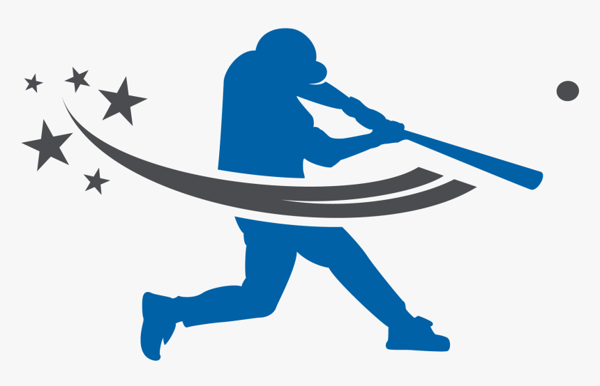 Baseball Silhouette Batting Clip Art - Swinging Baseball Bat Clipart, HD Png Download