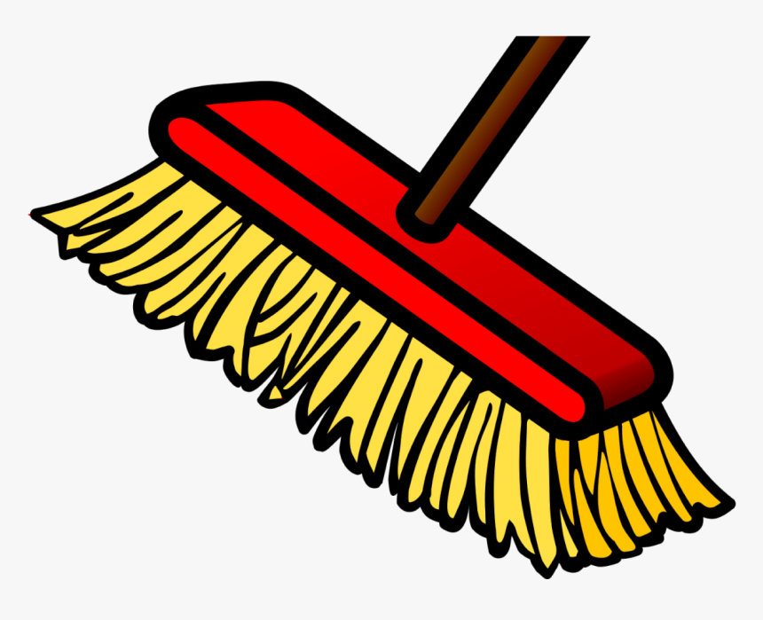 Transparent Yellow Paint Stroke Png - Broom Clipart Black And White, Png Download