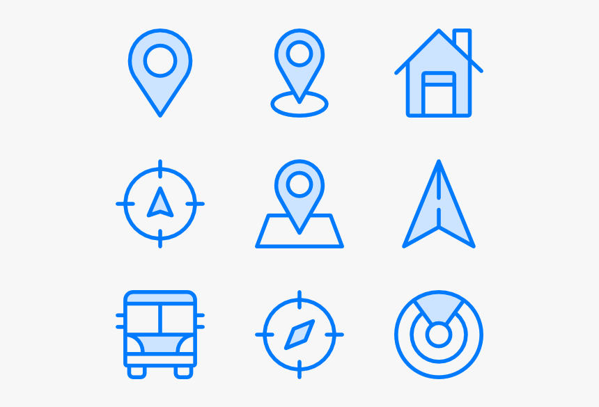 Maps And Location - Icon Moon Sun, HD Png Download