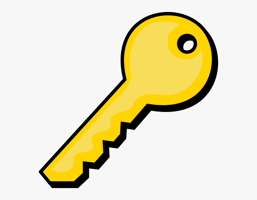 Key Free To Use Clip Art - Yellow Key Clipart, HD Png Download