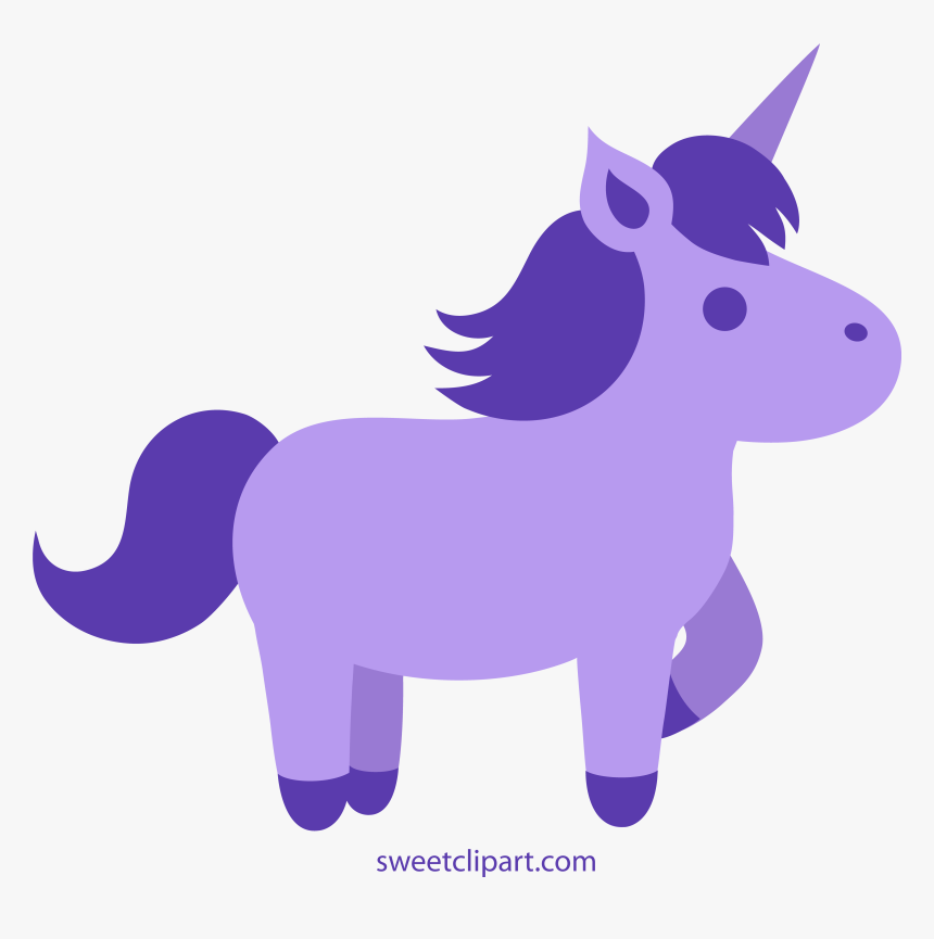 Cute Purple Unicorn Clipart - Horse Clipart Png, Transparent Png
