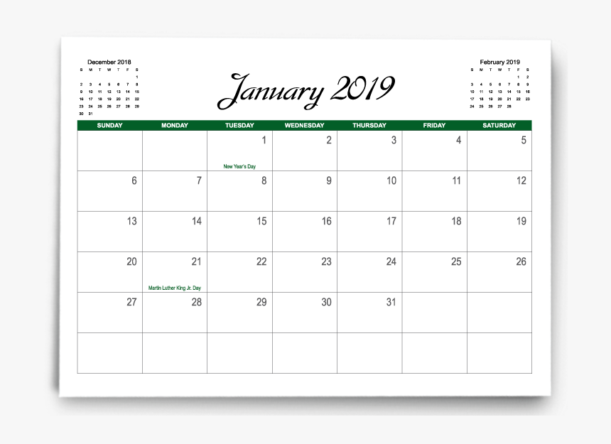 Clip Art Printingcenterusa Com - Free Indesign Calendar Template 2019, HD Png Download