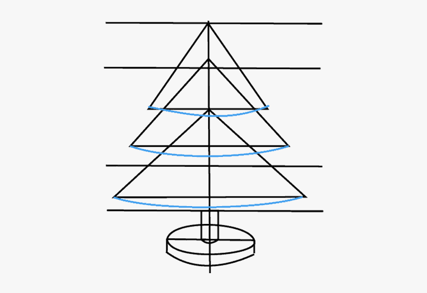 How To Draw Christmas Tree - Christmas Tree, HD Png Download