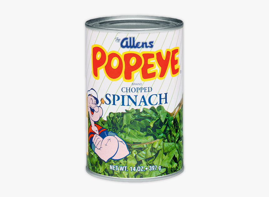 Chopped Spinach - Allens Popeye Spinach, HD Png Download