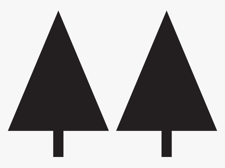 How To Draw A Christmas Tree, Stencil - Christmas Tree Stencil Triangle, HD Png Download