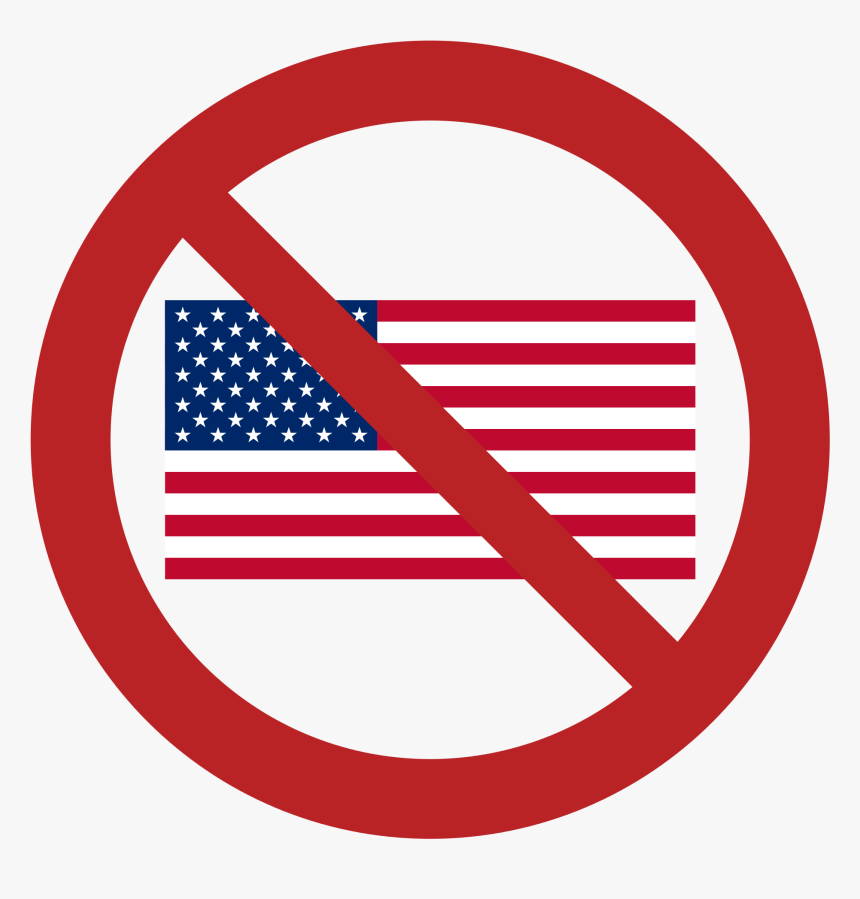 File - Anti-american - Svg - Kennedy Space Center - Us Flag Crossed Out, HD Png Download