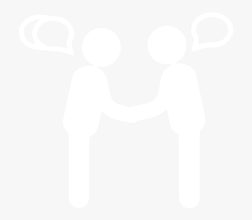 A Graphical Icon Of Two People Shaking Hands And Greeting - People Shaking Hands Icon White, HD Png Download