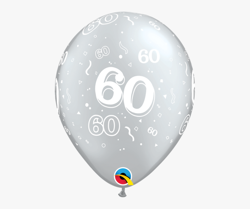 Transparent 1 Añito Cumpleaños Png - 60th Birthday Balloons Silver, Png Download