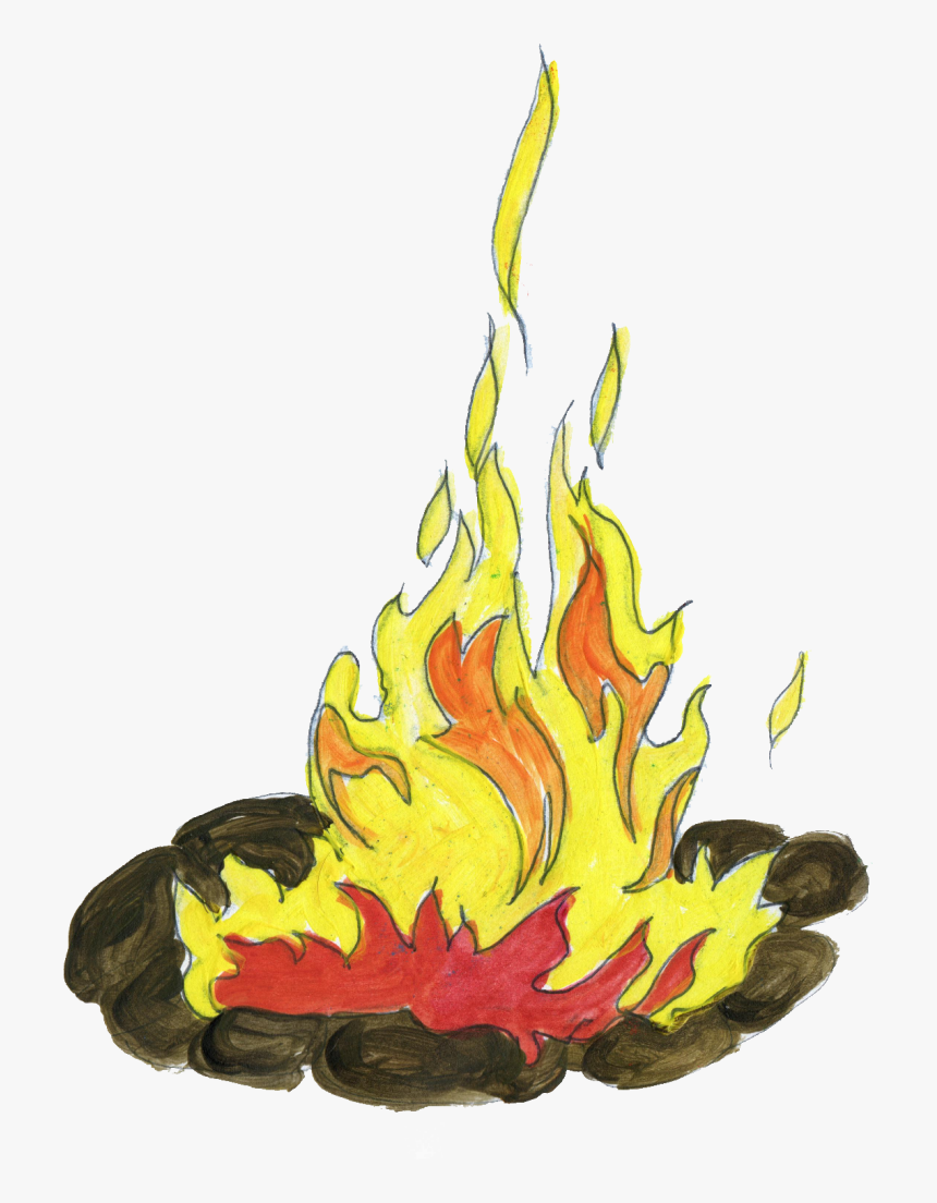 Fire Place Drawing At Getdrawings - Drawings Of Fire, HD Png Download