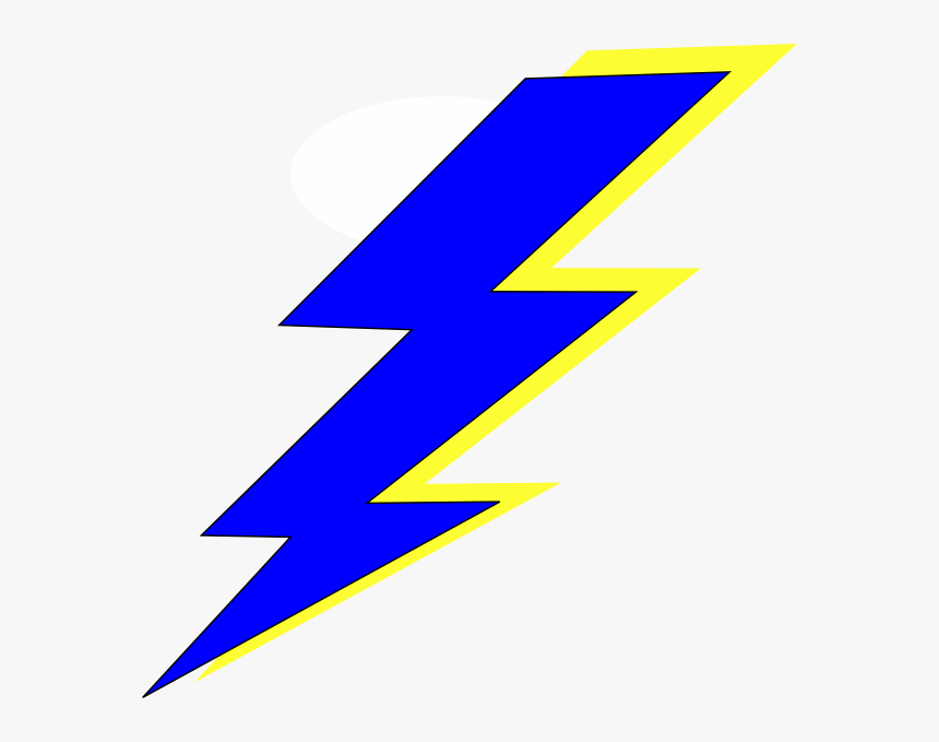 Transparent Screws Clipart - Blue And Yellow Lightning Bolt, HD Png Download