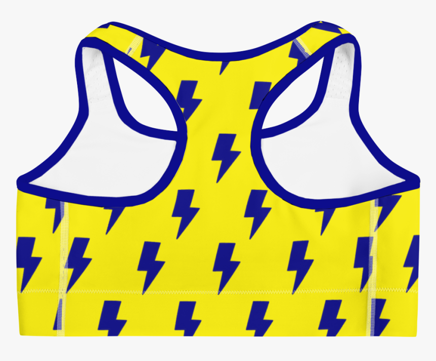 Blue & Yellow Lightning Bolts Sports Bra - Bahamas Flag Sports Bra, HD Png Download