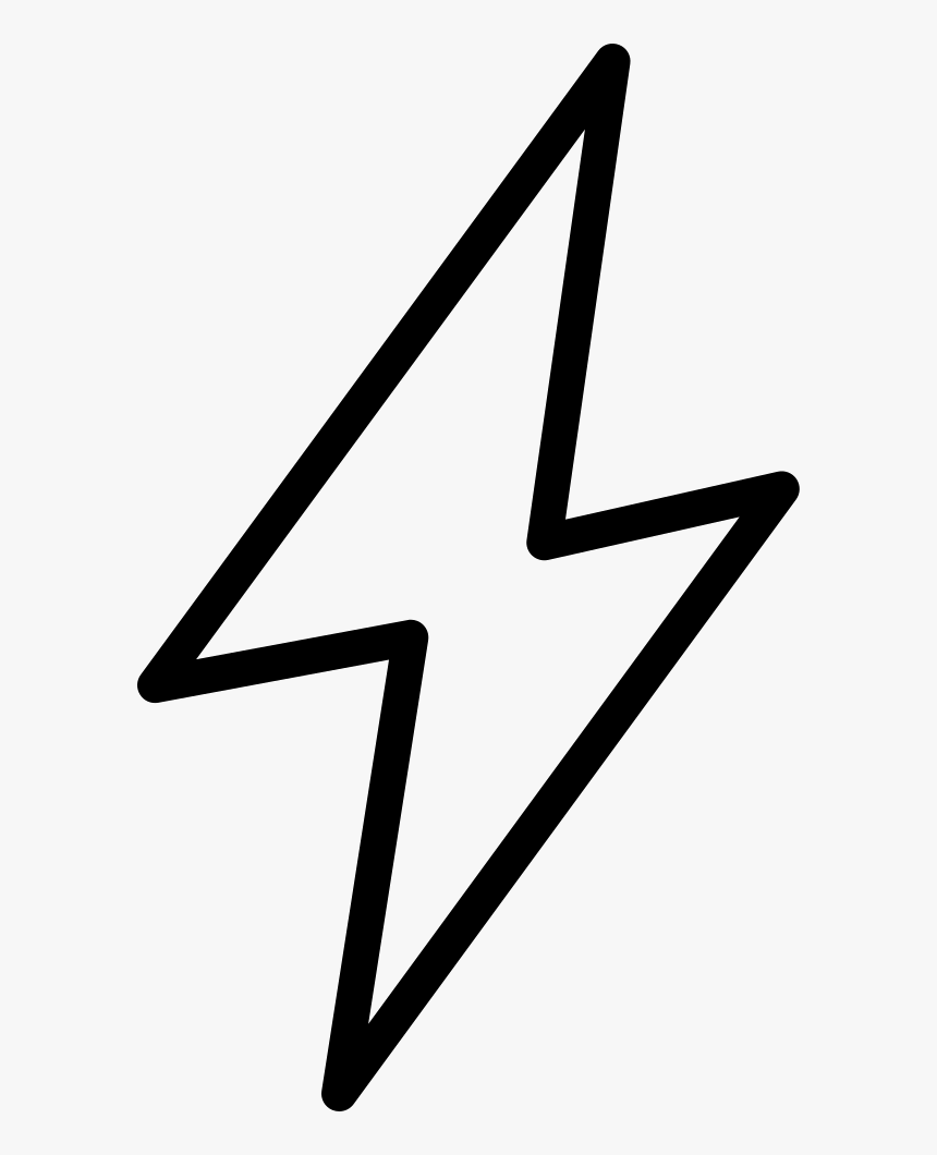Flash Lightning Bolt Comments - Lightning Bolt Outline Transparent, HD Png Download