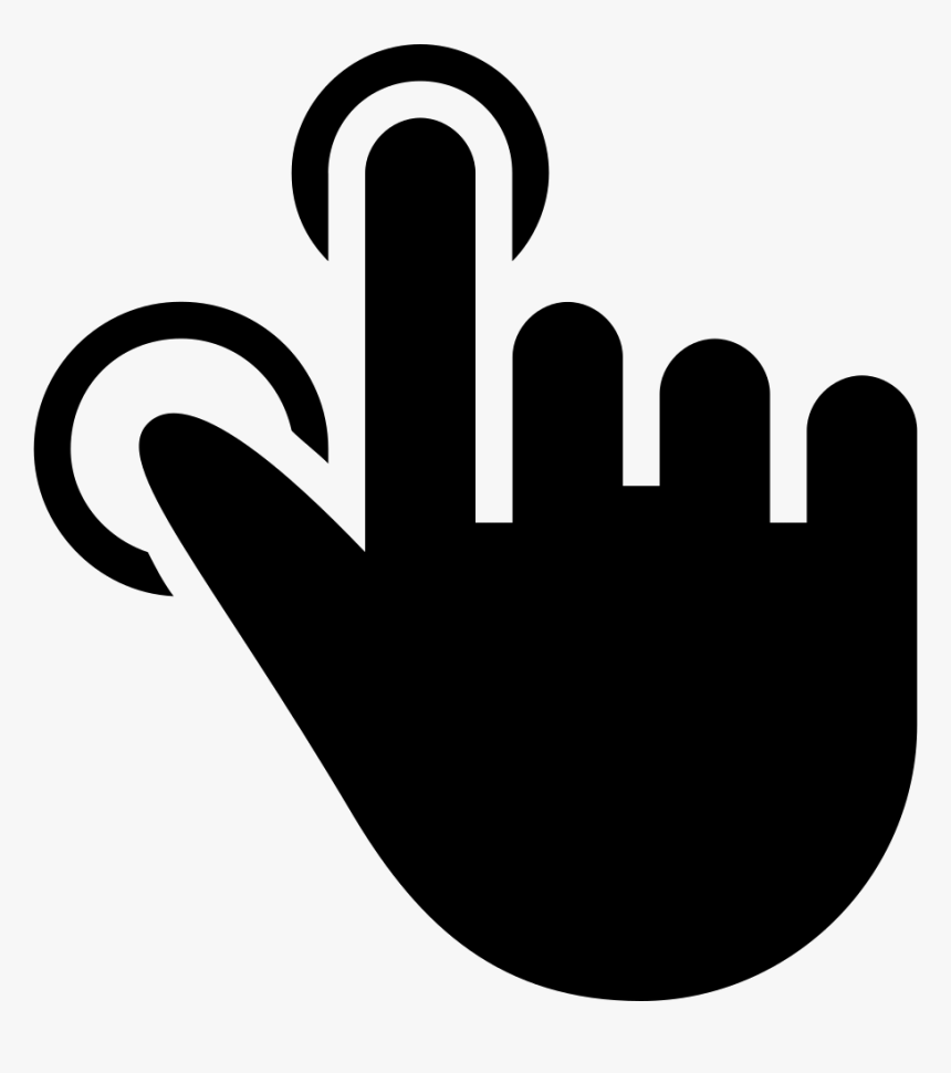 Forefinger And Thumb Finger Tap Gesture - Indice Icono, HD Png Download