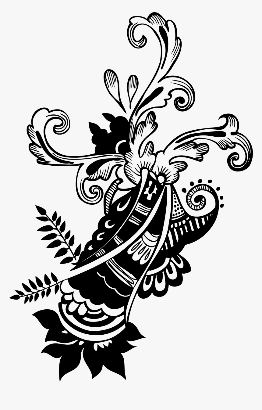 Transparent Floral Line Png - Floral Decorative Png, Png Download