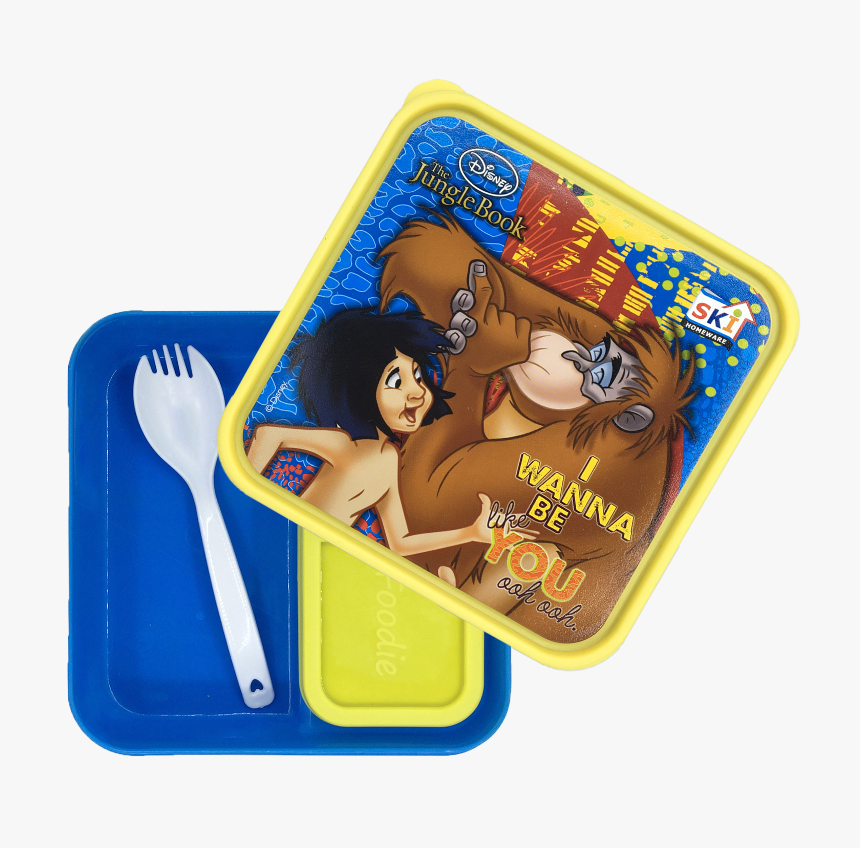 Funcart Red And Green Rectangular The Jungle Book Lunch - Cartoon, HD Png Download