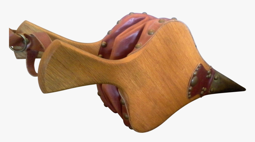 Charming Fireplace Bellows In Oak Wood Leather Brass - Hardwood, HD Png Download