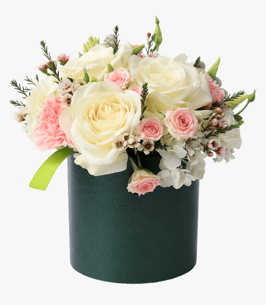 Round Sewed Flower Box With Lid Tube Flower Box - Flower Box Png, Transparent Png