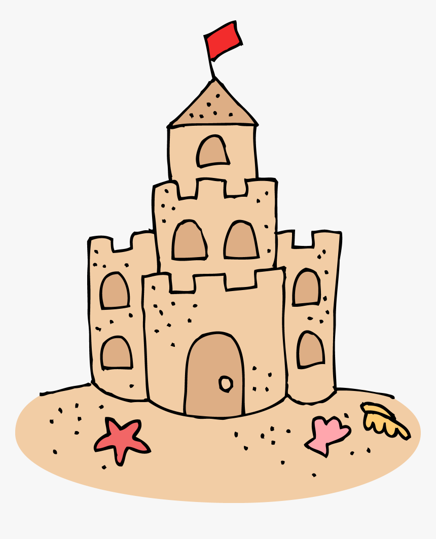 Cinderella Castle Clip Art The Cliparts - Sandcastle Clipart, HD Png Download