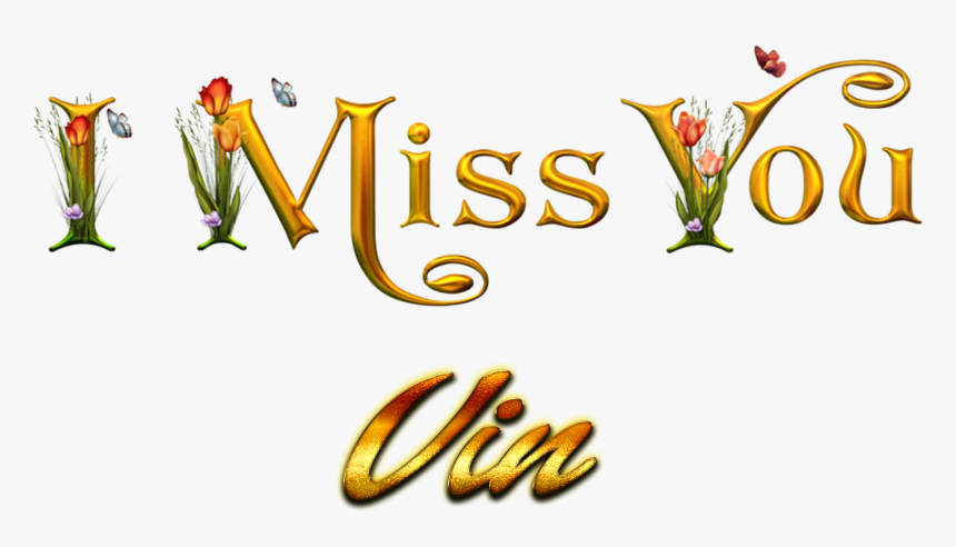 Vin Miss You Name Png - Love Anuj Name, Transparent Png