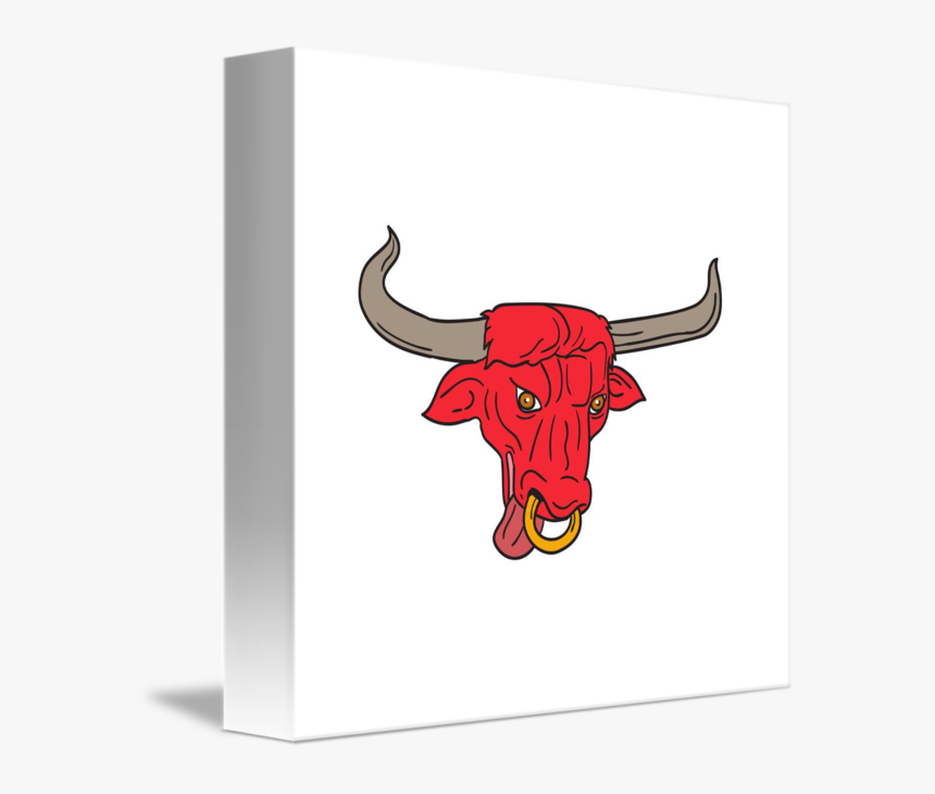 Texas Longhorn Red Bull Drawing - Bull, HD Png Download