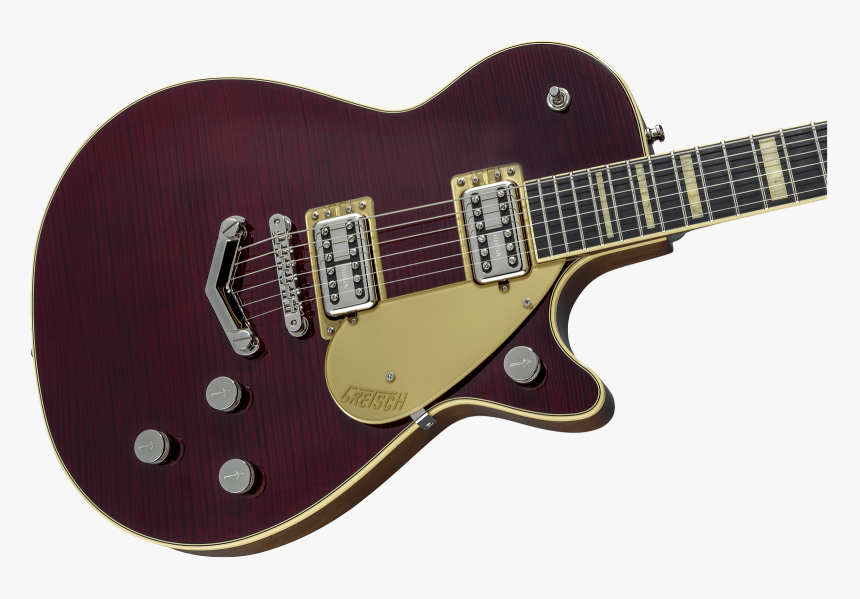 Gretsch G6228fm Players Edition Jetbt V-stoptail Flametop - Gretsch G5220 Electromatic Jet Bt Black, HD Png Download
