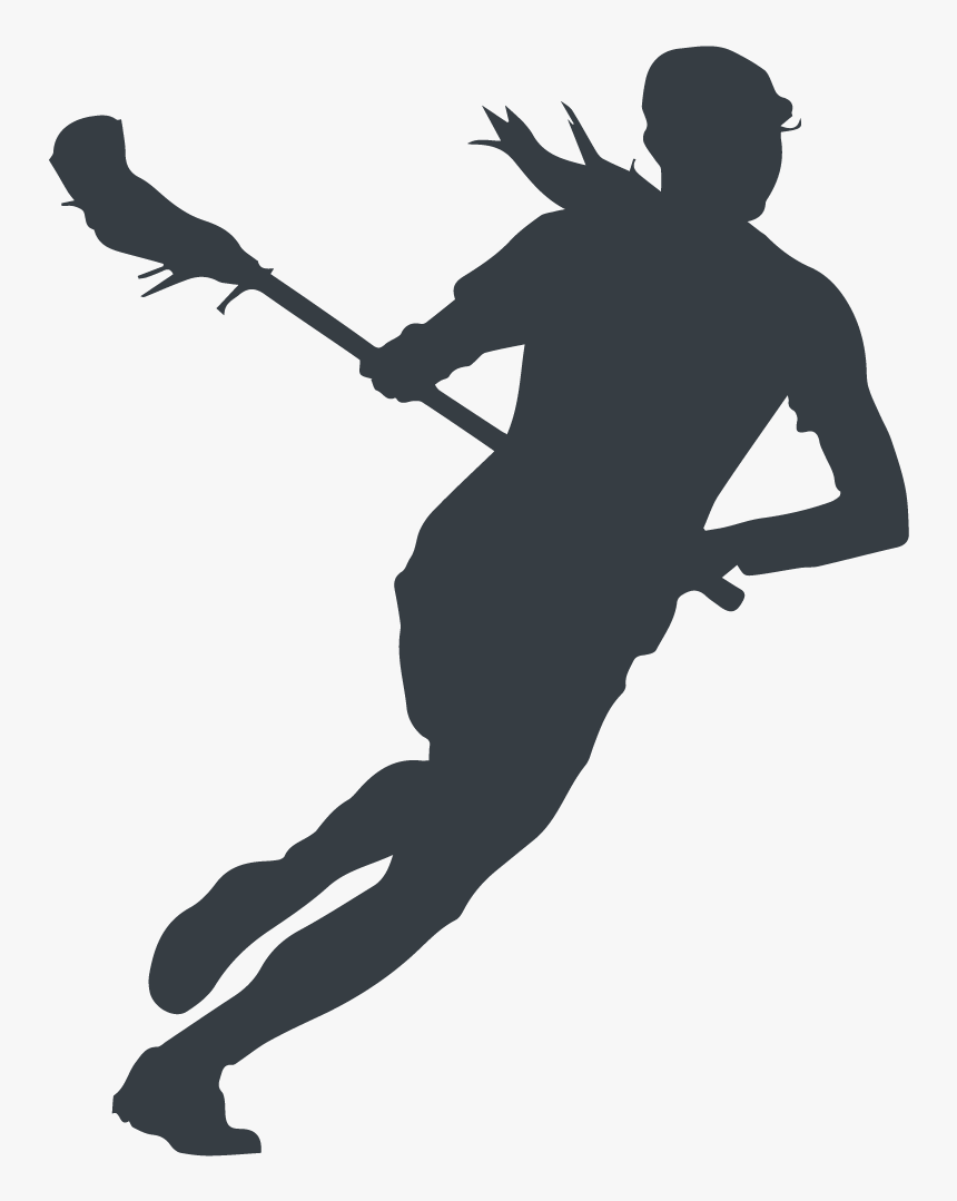 Active Safe Athlete - Female Lacrosse Player Silhouette, HD Png Download