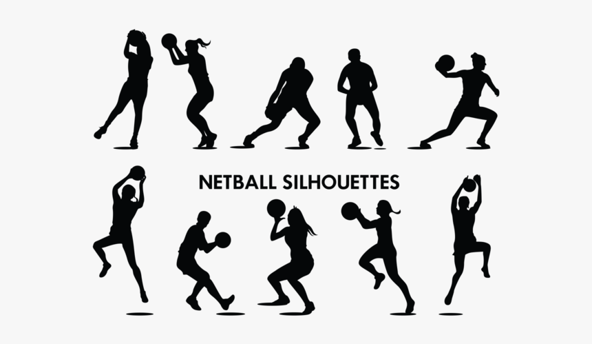 Female Netball Silhouette, HD Png Download