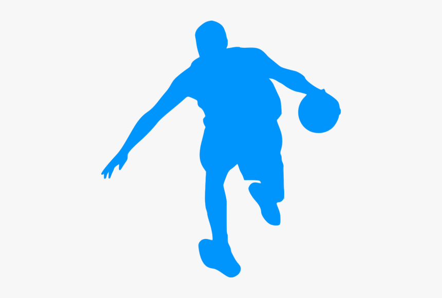 Basketball Player In Action - Bola Basket Vector Png, Transparent Png