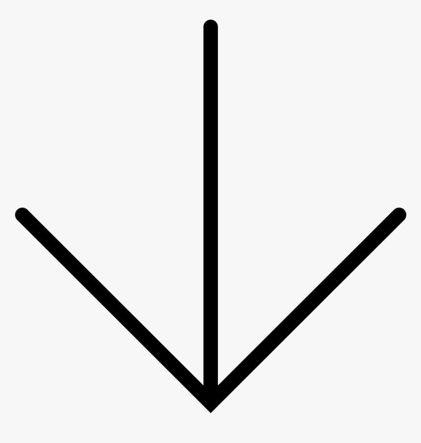 Thin Download Arrow - Thin Down Arrow, HD Png Download