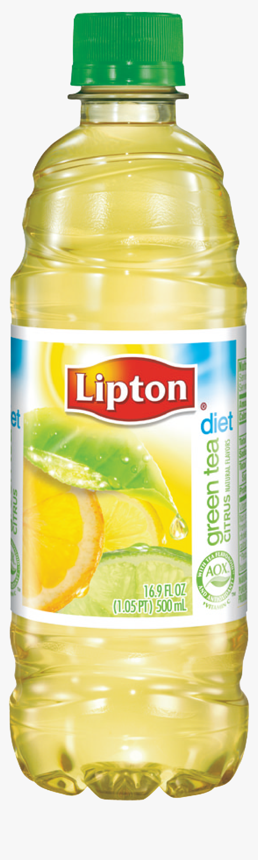 Lipton Green Tea Citrus Bottle, HD Png Download
