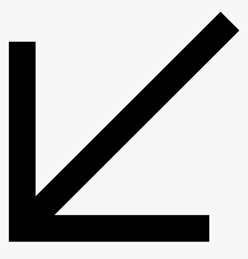 Down Left Icon, HD Png Download