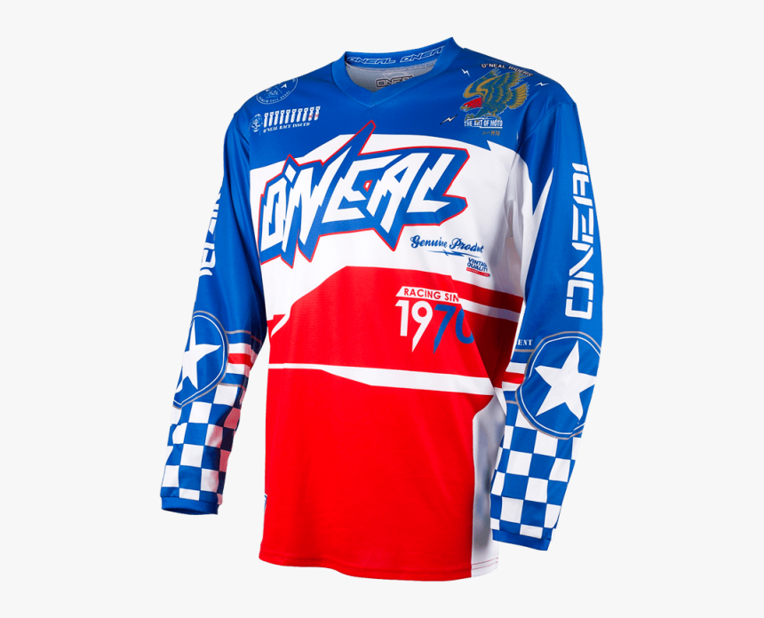 Element Afterburner Jersey Bluered - Dirt Bike Jersey, HD Png Download