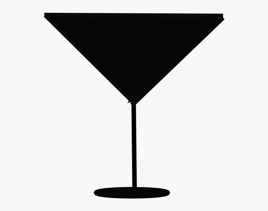 Transparent Martini Glass Clipart - Black Martini Glass Clipart, HD Png Download