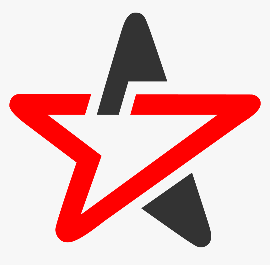 Clipart Arrow Funky - Hollow Star Black And White, HD Png Download