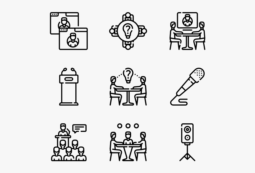 Conference - School Icon Vector Png, Transparent Png