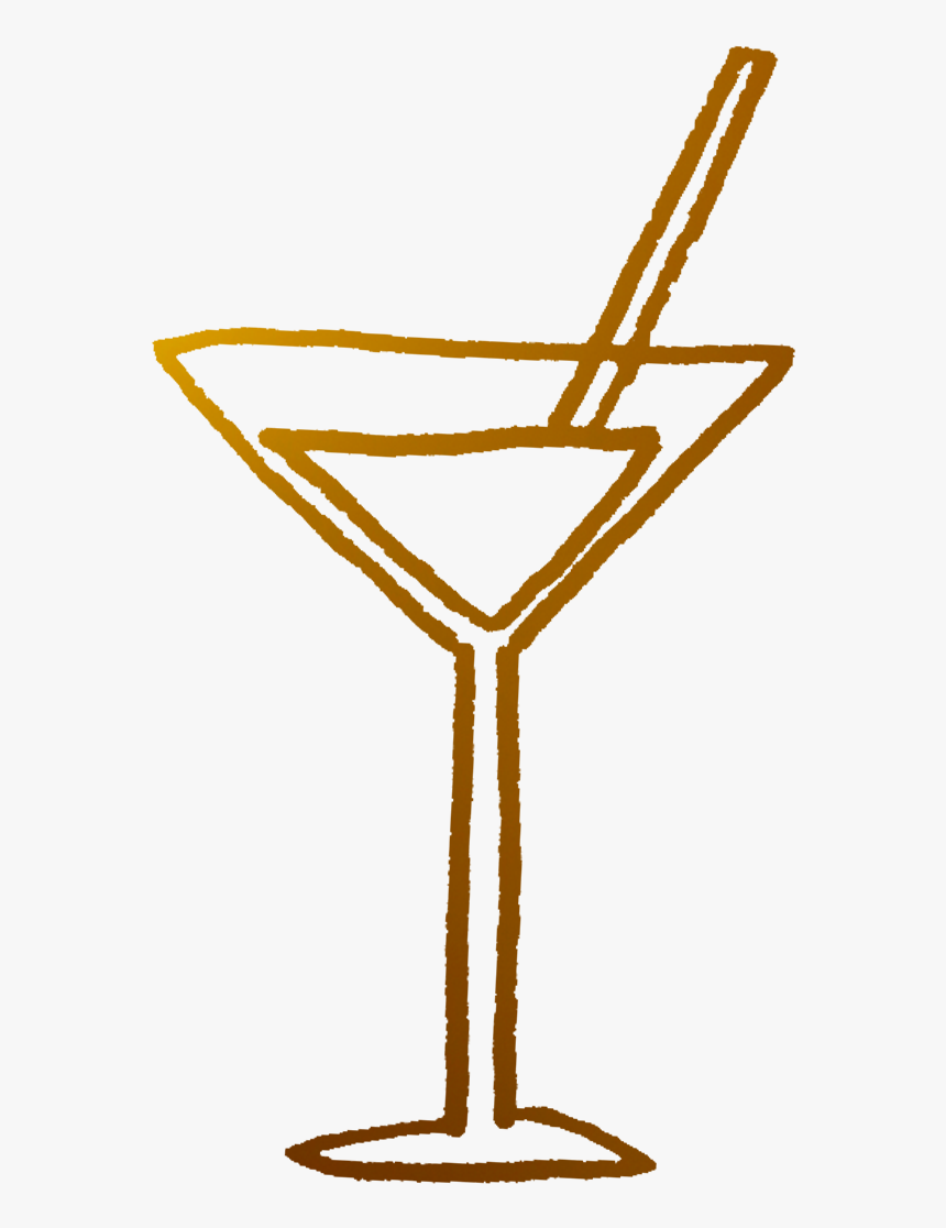 Cocktail Glas Gold Png, Transparent Png